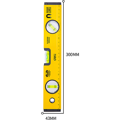 Уровень "Deli" 300 мм, пузырьковый - 5