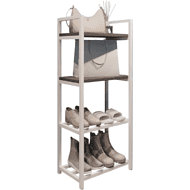 Обувница ALLERD 2+2 RION, белый муар, 440х250х1030, металл бруклин