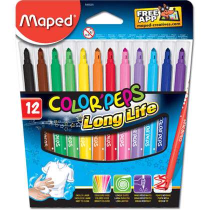 Фломастеры Maped "Color Peps", 12 шт