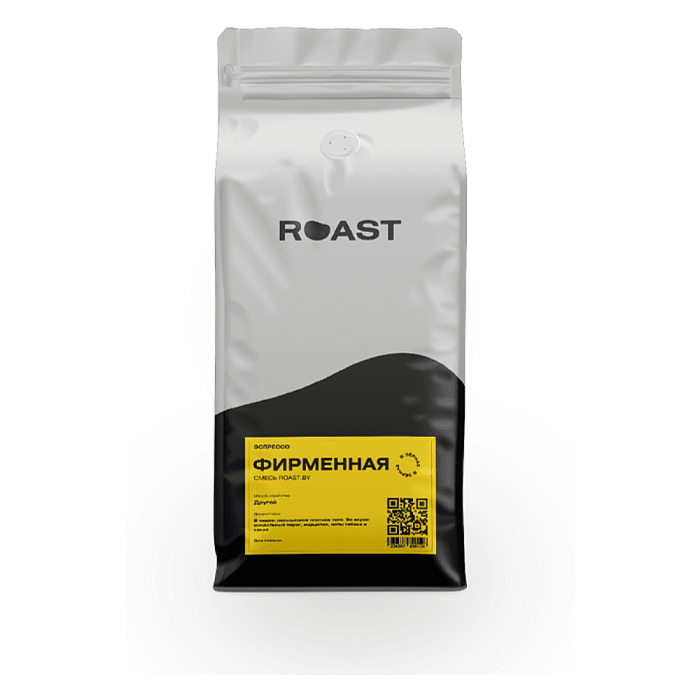 Кофе "ROAST.BY" Фирменная смесь №1, зерновой, 1 кг. 
