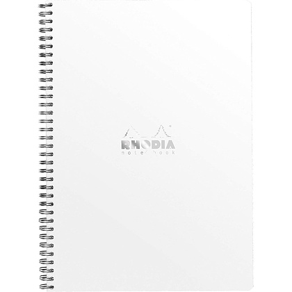 Блокнот "Rhodia", А4+, 160 страниц, в линейку, белый