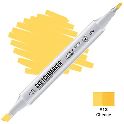 Маркер перманентный двусторонний "Sketchmarker", Y13 сыр