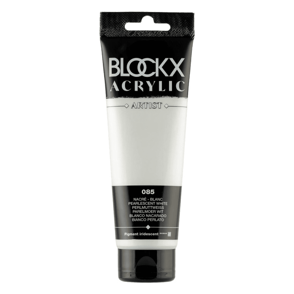Краски акриловые "Blockx", 085 жемчужный белый, 120 мл