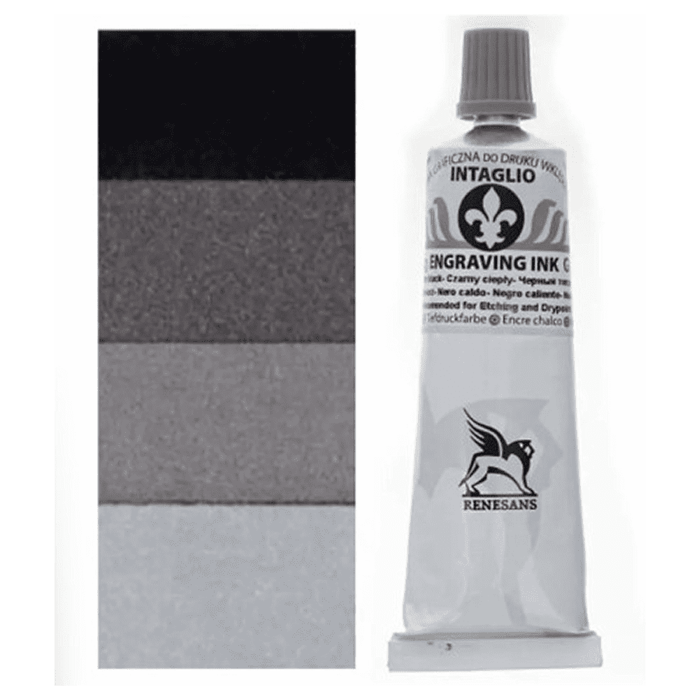 Краски для печати "Intaglio ink", 53 средний черный, 60 мл - 2