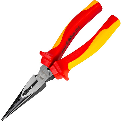 Длинногубцы диэлектрические Deli YS EDL512108, 200 мм, красный, желтый