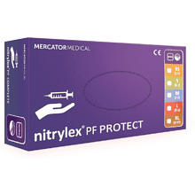  Перчатки нитриловые неопудренные одноразовые текстурированные Nitrylex, р-р XS, 100 шт/уп, фиолетовый