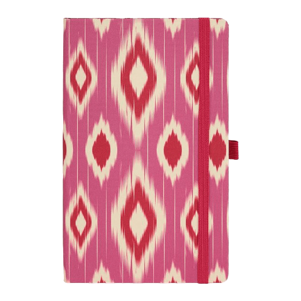 Блокнот "Ikat candy cherry", А5, 96 листов, линейка, розовый, красный - 2