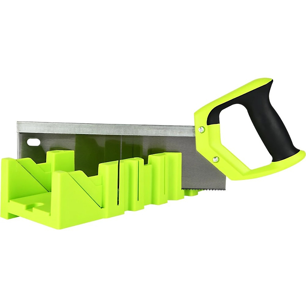 Стусло с ножовкой Deli GS EDL580900, 22.5°/45°/90°, 13 TPI, 300 мм, черный, зеленый - 2
