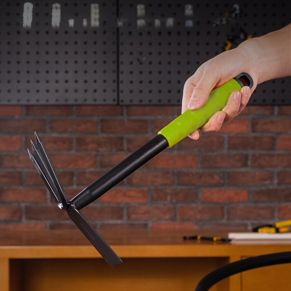 Тяпка садовая Deli GS EDL580814, 300 мм, трехзубая, двухсторонняя, зеленый - 5