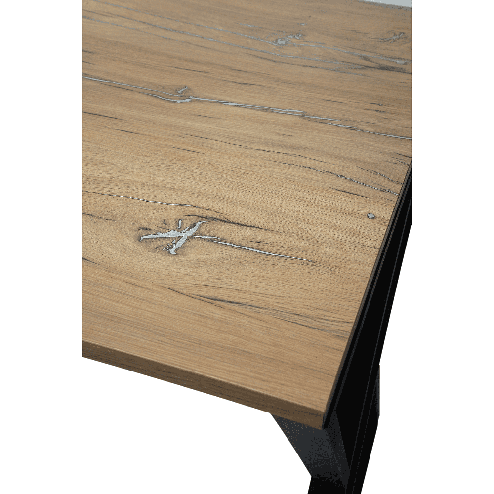 Стол письменный ALLERD GEON, черный муар, Дуб Нокс - 3