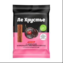 Полоски кондитерские "ЛеХрустье", с ароматом шоколадно-вишневого брауни