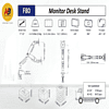 Кронштейн для монитора NB F80 (на один монитор), белый - 3