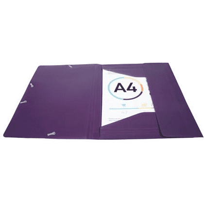 Папка на резинках "Exacompta", A4, 15 мм, полипропилен, фиолетовый - 4
