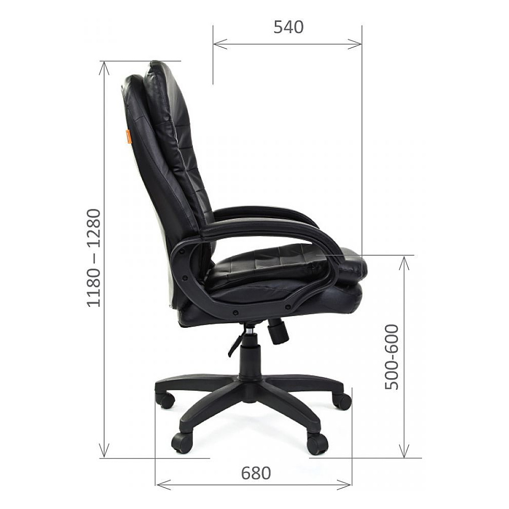 Кресло для руководителя "Chairman 795 LT", экокожа, пластик, черный - 3