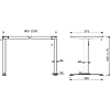 Каркас стола с электроприводом одномоторный Waltz IR20, Fit Focus Space One, черный  - 2