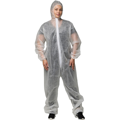 Комбинезон одноразовый "Каспер", 30 г/м2, размер 3ХL, 5 шт/упак, белый - 2