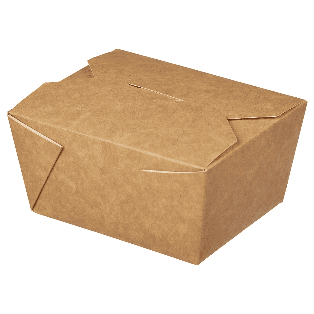 Контейнер бумажный, 600 мл, Fold Box, 130/110х110/90х65, 50 шт, крафт - 2