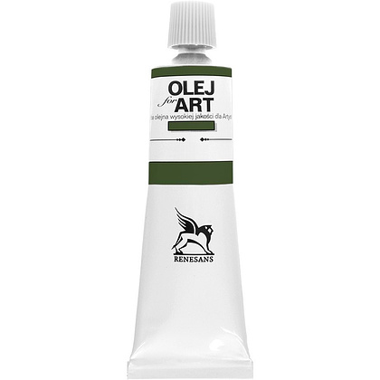 Краски масляные Renesans "Oils for art", 42 зеленый золотистый, 60 мл, туба