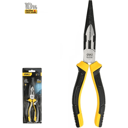 Длинногубцы Deli YS EDL0102, 200 мм, 2-х компонентные рукоятки - 2