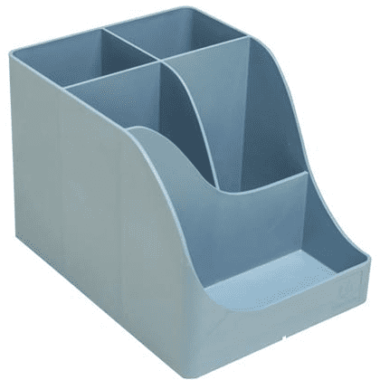 Подставка для ручек "Autentik", пластик, 5 делений, сине-серый - 4