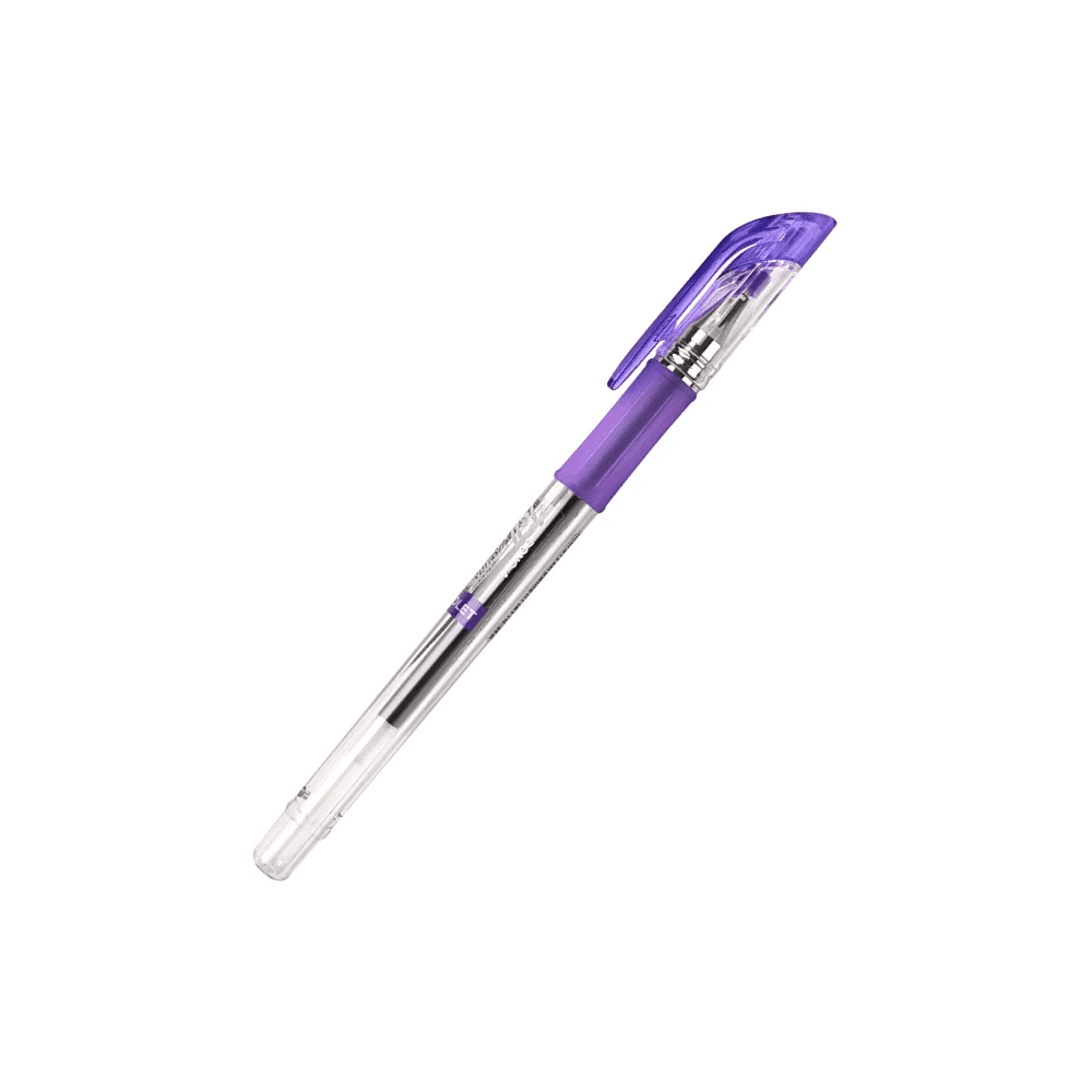 Ручка гелевая "Jell-Zone Standard", 0,5 мм, прозрачный, стерж. фиолетовый