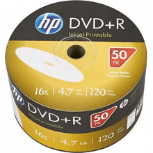 Диск HP DVD+R, 4.7 Гб, 16х, 50 шт, Printable