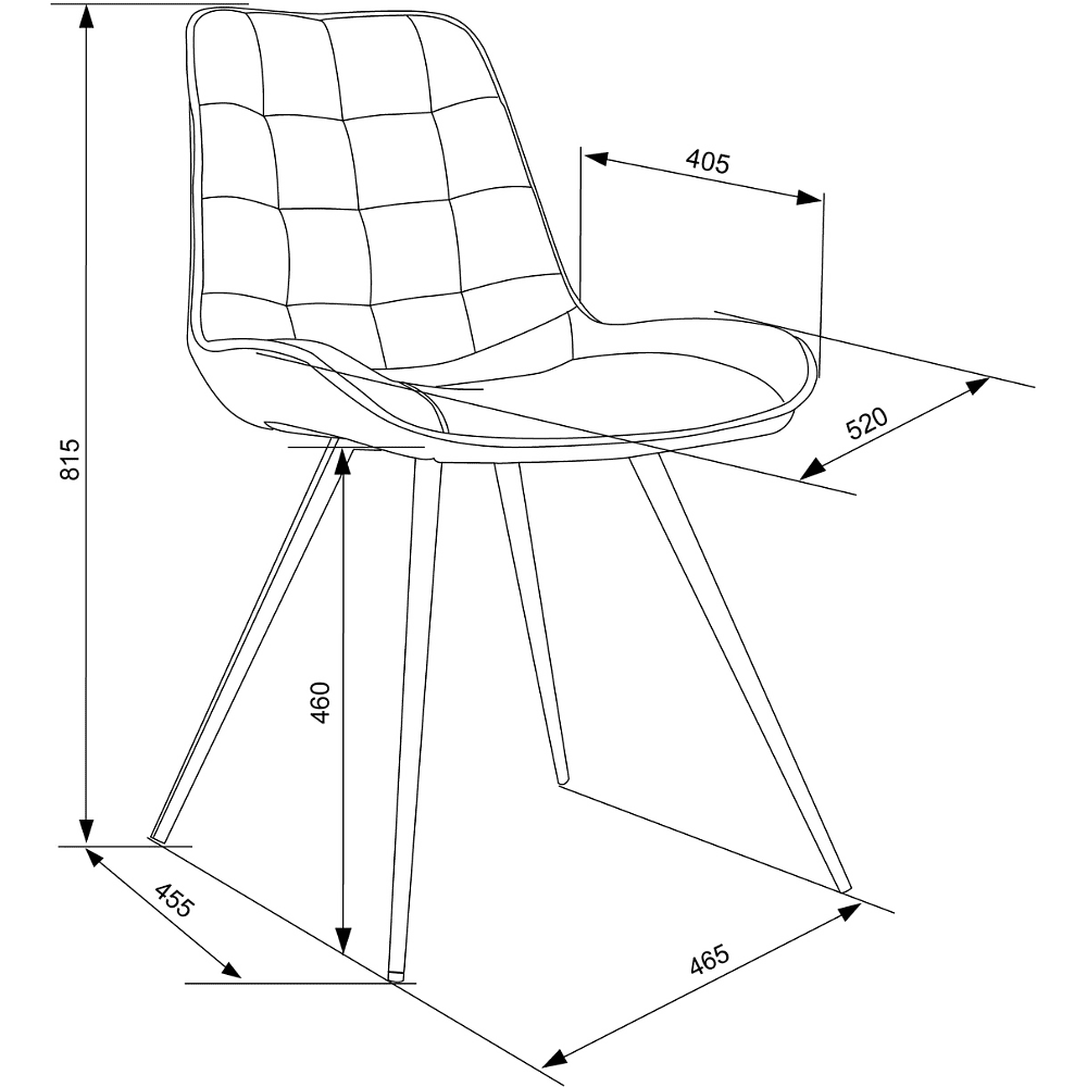 Стул Бюрократ "CH-K2", ткань, темно-серый, металл - 7