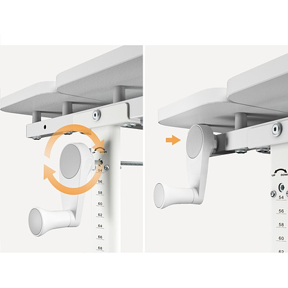 Стол Ergosmart E601S GREY, 900х600х(540-760) мм - 10
