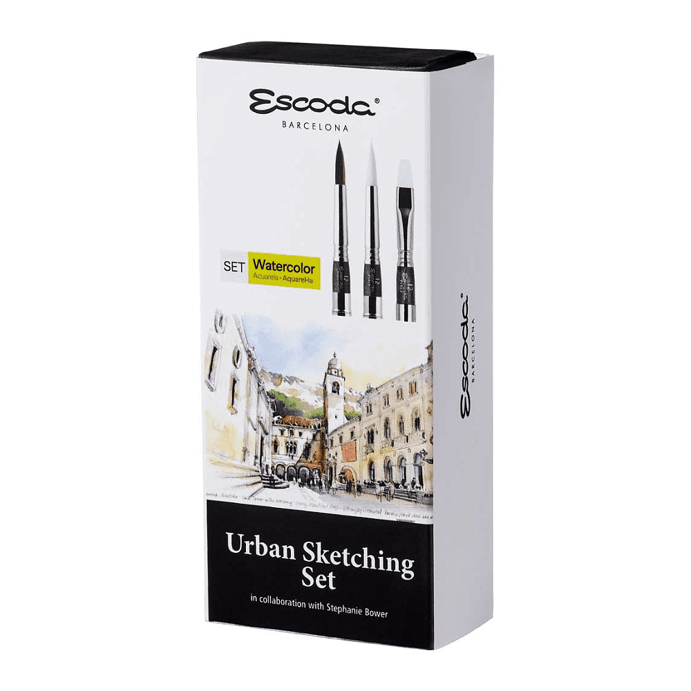 Набор кистей "Escoda. Urban sketching set", 3 шт, складные 