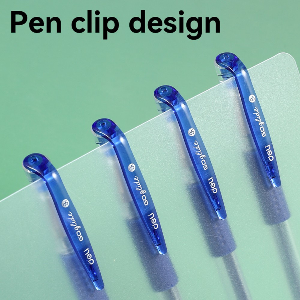 Ручка гелевая "Go Glide", 0.5 мм, прозрачный, стерж. синий - 4