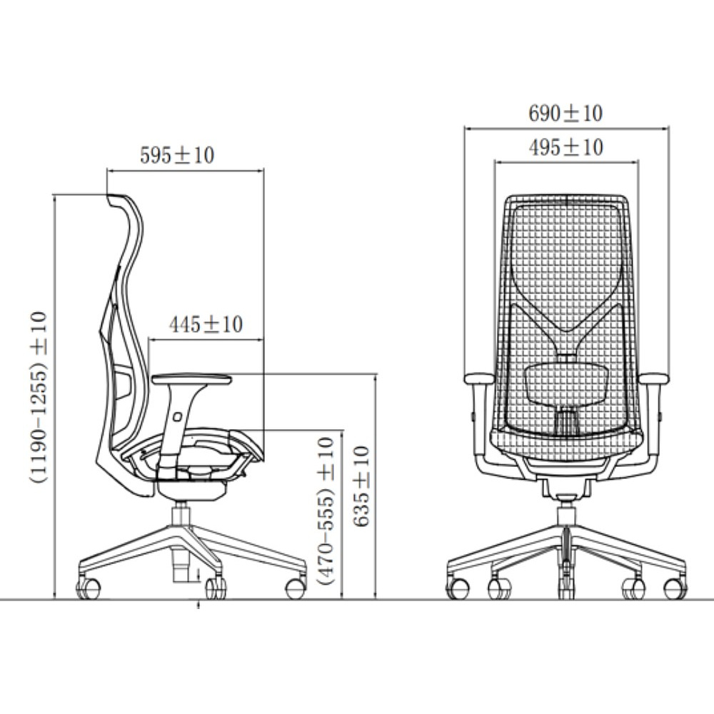 Кресло для руководителя SitZone CH-283A-P1 сетка, черный, -30% - 6
