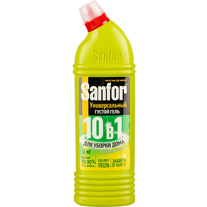 Средство чистящее для сантехники "Sanfor Универсал Лимонная свежесть", 1000 мл