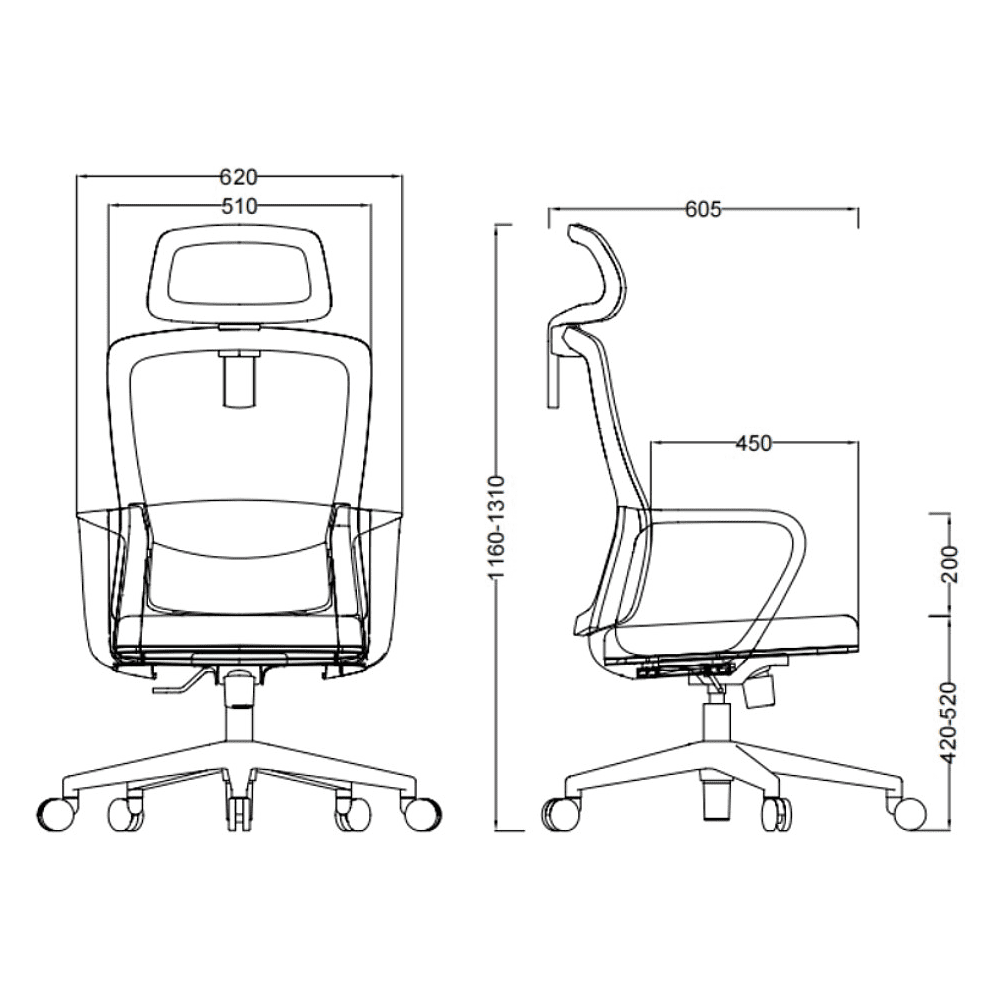 Кресло для руководителя SitZone U-060A, сетка, ткань, черный, 2 шт/упак, -30% - 5