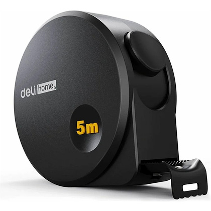 Рулетка Deli HS EHT8519, 5 м х 19 мм, Soft Touch, черный
