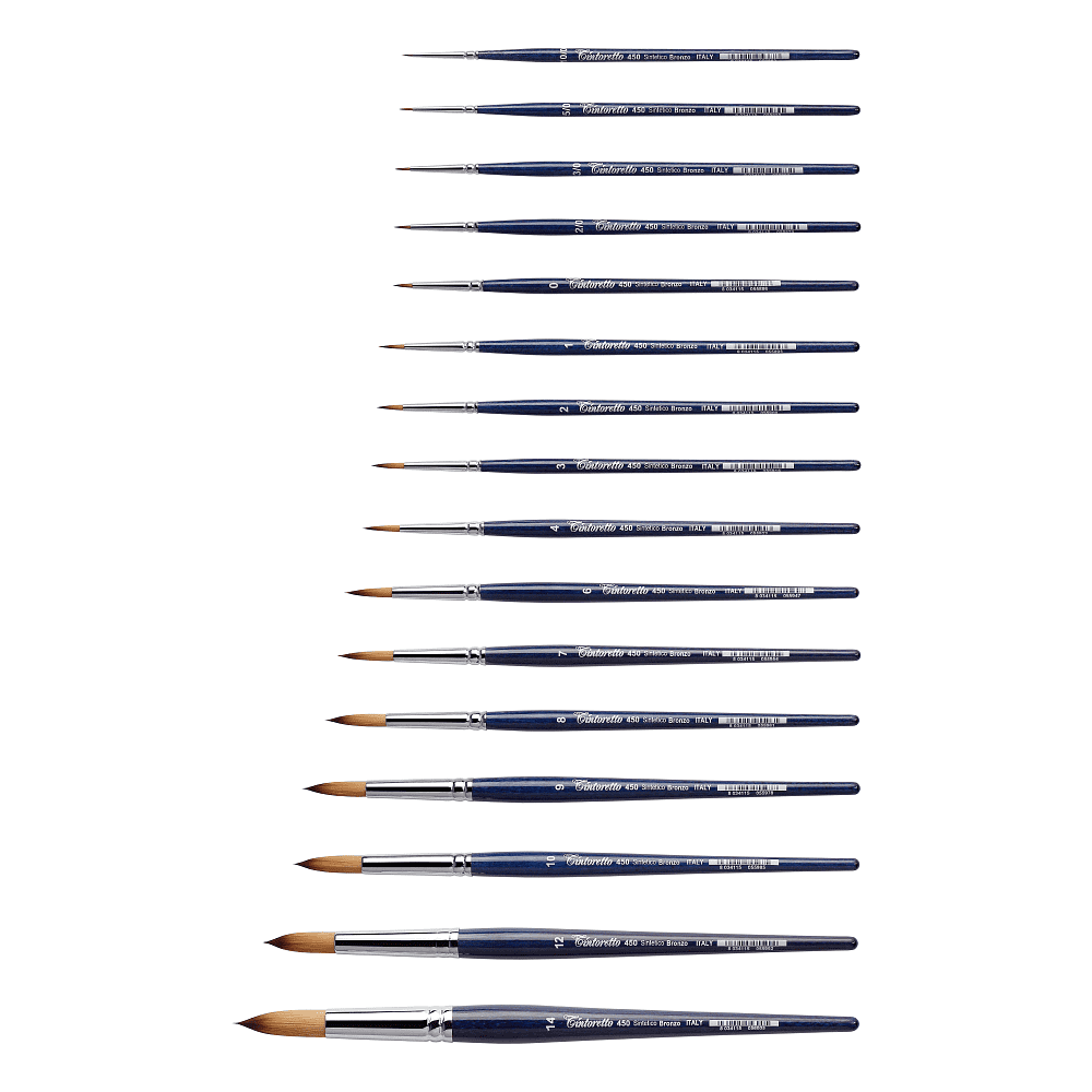 Кисть для рисования "Tintoretto Bronze", синтетика, круглая, №7 - 2