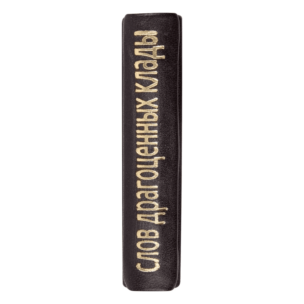 Книга-мини "Слов драгоценных клады", натуральная кожа, 70х94 мм, ассорти - 5