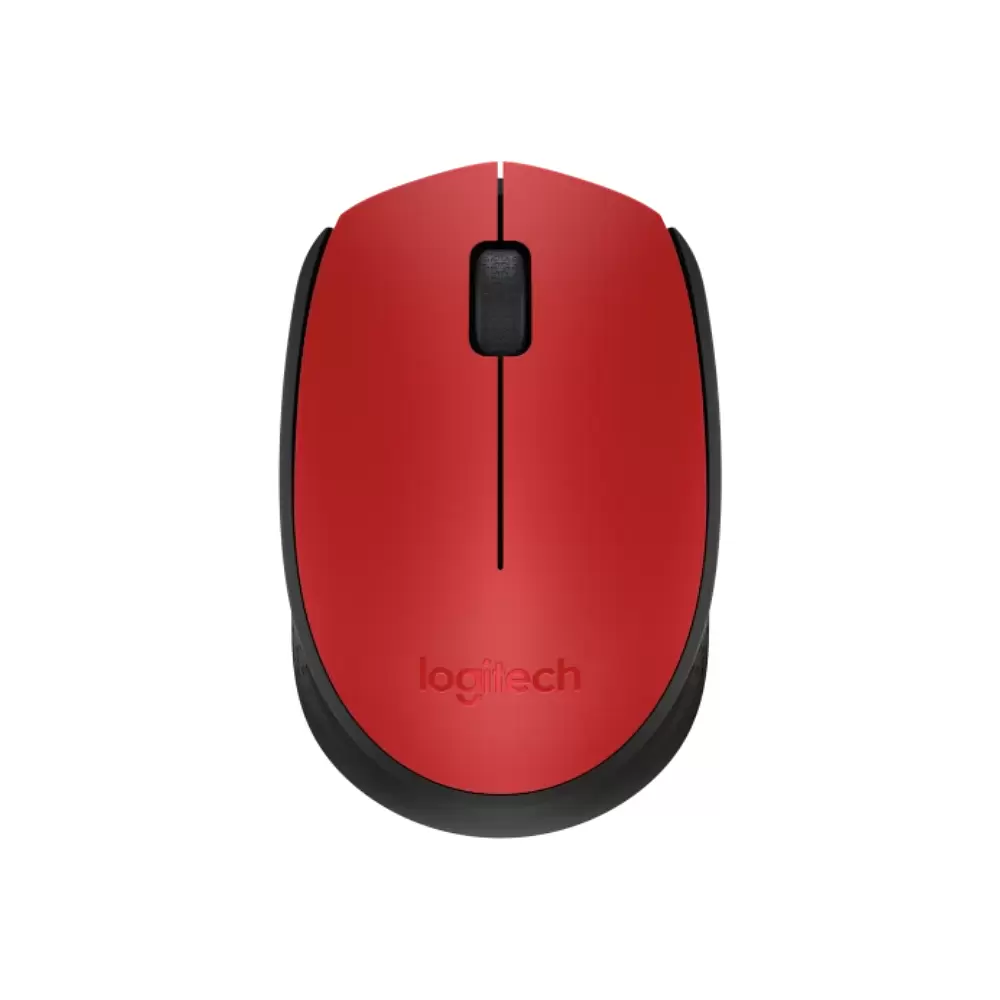 Мышь Logitech "Mouse M171", беспроводная, 1000 dpi, 3 кнопки, красный