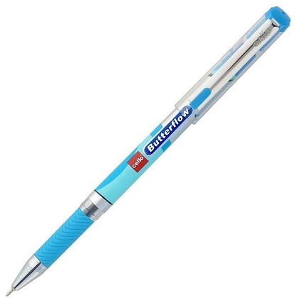 Ручка шариковая "Butterflow", 0.7 мм, синий, серебристый, стерж. синий
