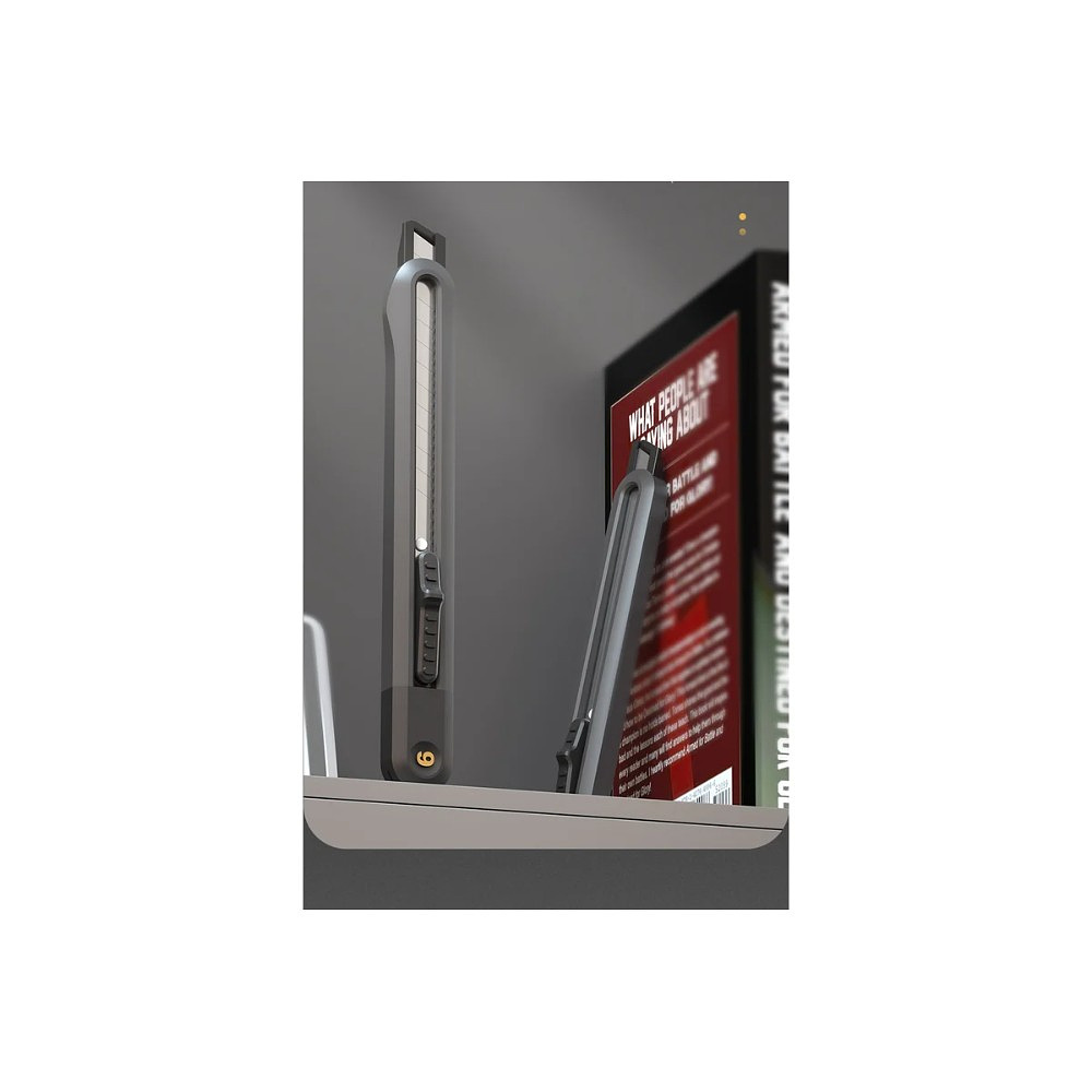 Набор ножей строительных Deli HS EHT4003, 3 шт (ножи 9мм/18мм/трапеция), Soft Touch, черный - 27