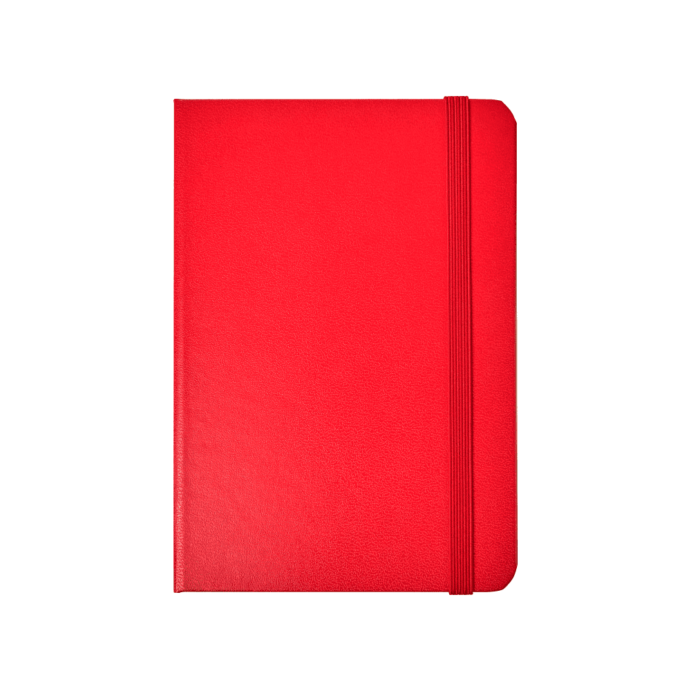 Блокнот "1818-16", А5, 96 листов, на резинке, красный