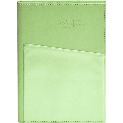 Блокнот "3223-10", А5, 80 листов, линейка, зеленый