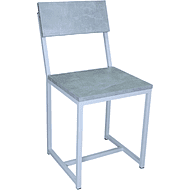 Стул ALLERD RION, металл, ЛДСП, белый муар, Бетон