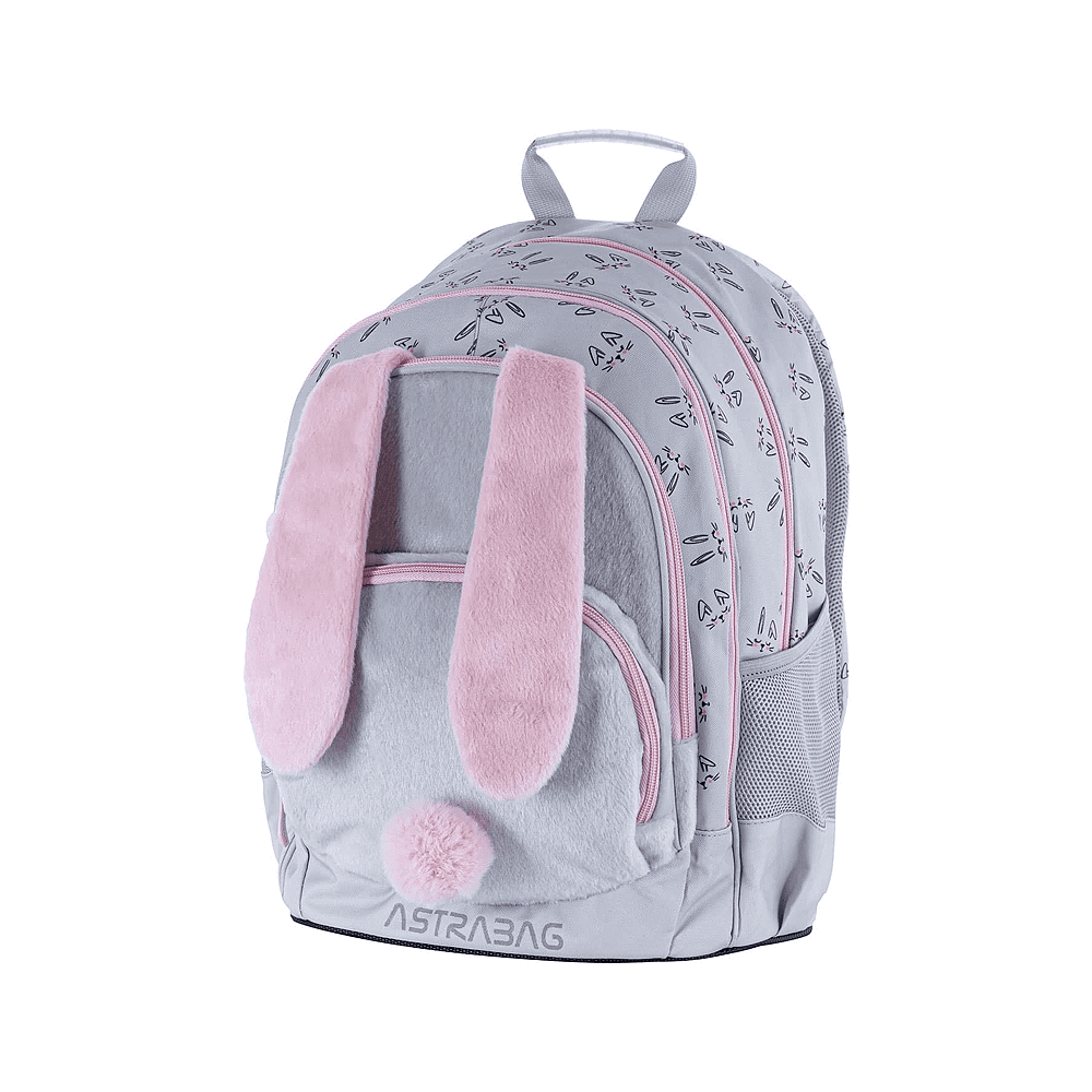 Рюкзак школьный "Honeybunny", серый, розовый