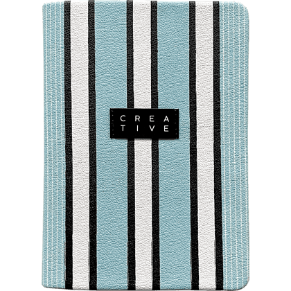 Ежедневник недатированный InFolio "Fabric", А5, 192 страницы, голубой, белый