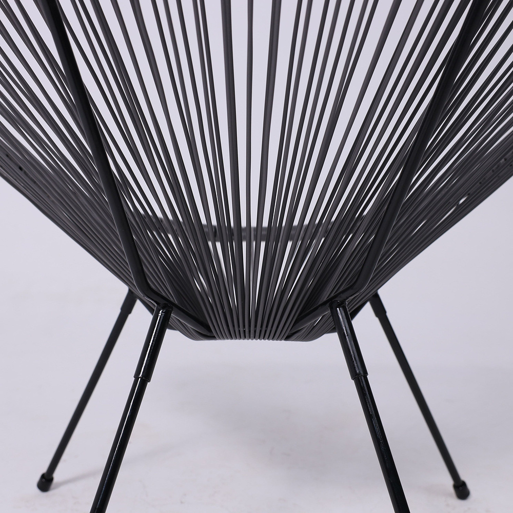 Кресло садовое AksHome RIMINI, искусственный ротанг, серый - 12