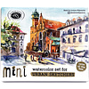 Краски акварельные "Aquarius. Mini Urban Sketcher set", 8 цветов, полукюветы, коробка, золотая - 2