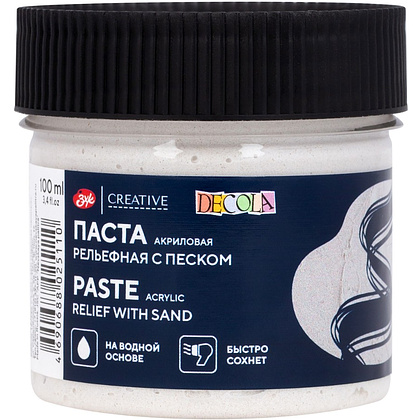 Паста акриловая рельефная "Декола" с песком, 100 мл.