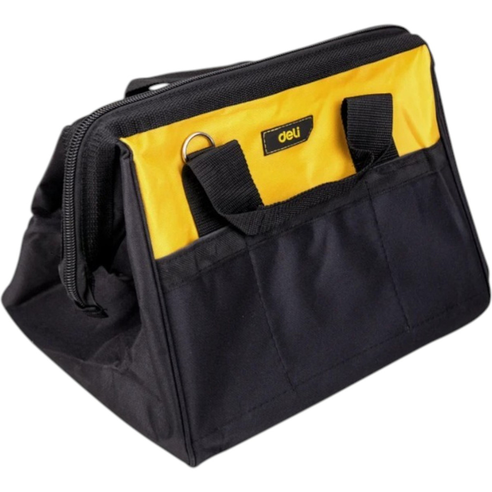 Сумка для инструментов Deli YS EDL-P2, 340х260х300 мм, ткань Oxford, черный, желтый