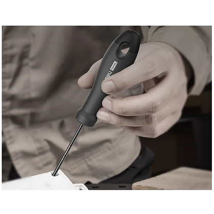 Отвертка Deli HS EHT1106, SL6х150 мм, Soft Touch, черный - 3