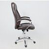 Кресло для руководителя "KING A" поворотное, хром, натуральная кожа, темно-коричневый - 14